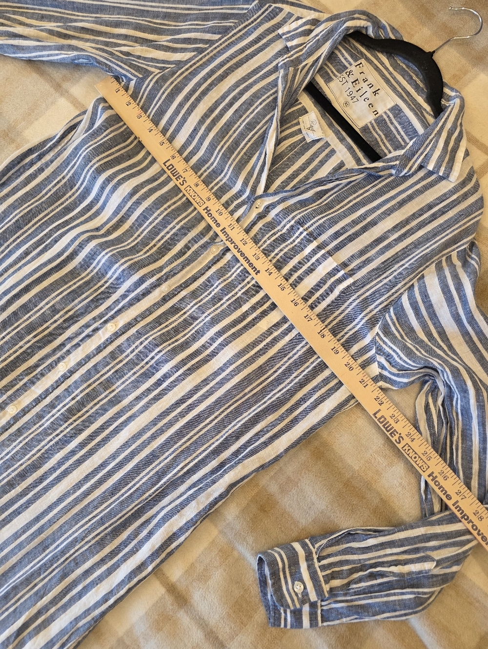 Frank & Eileen Rory Linen Shirtdress XL - Picture 4 of 8